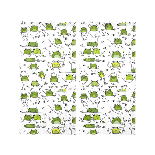 Sketch funny frog pattern Gauze Curtain