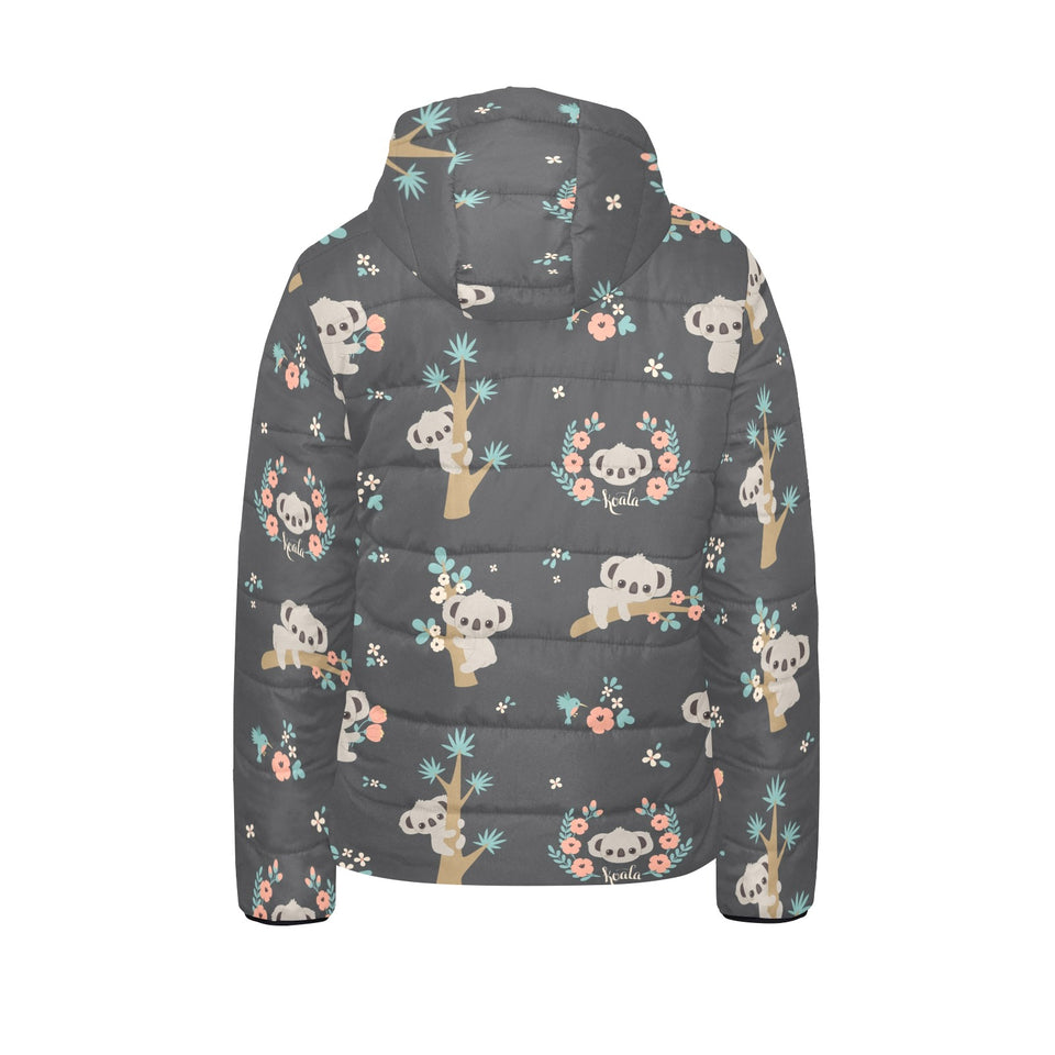 Cute koala pattern Kids' Boys' Girls' Padded Hooded Jacket