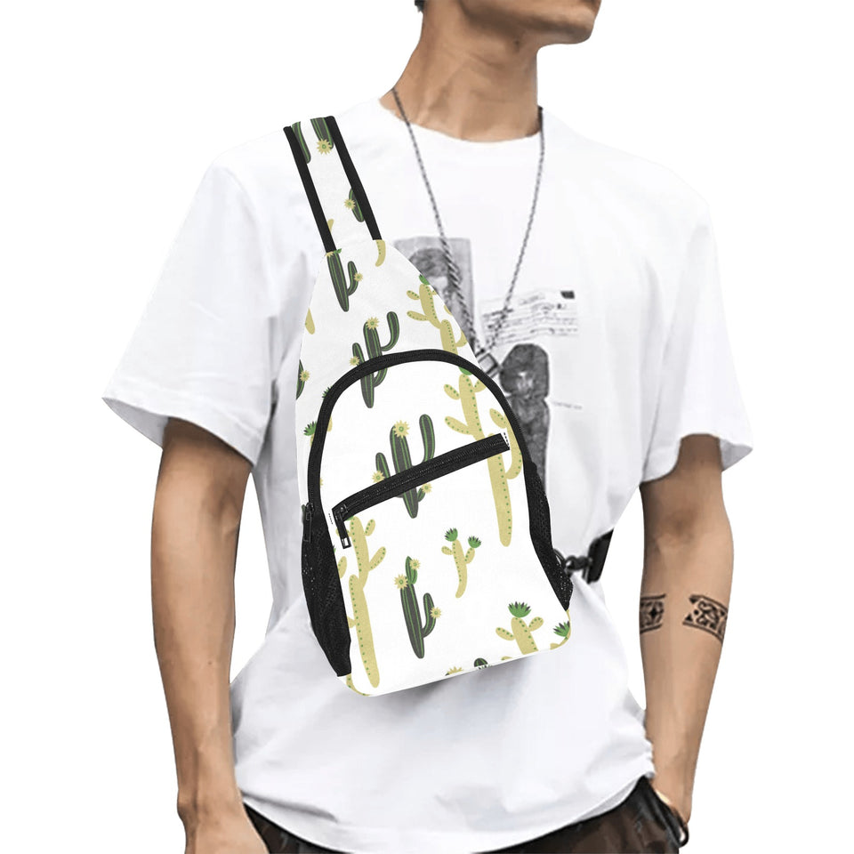 Cute cactus pattern All Over Print Chest Bag