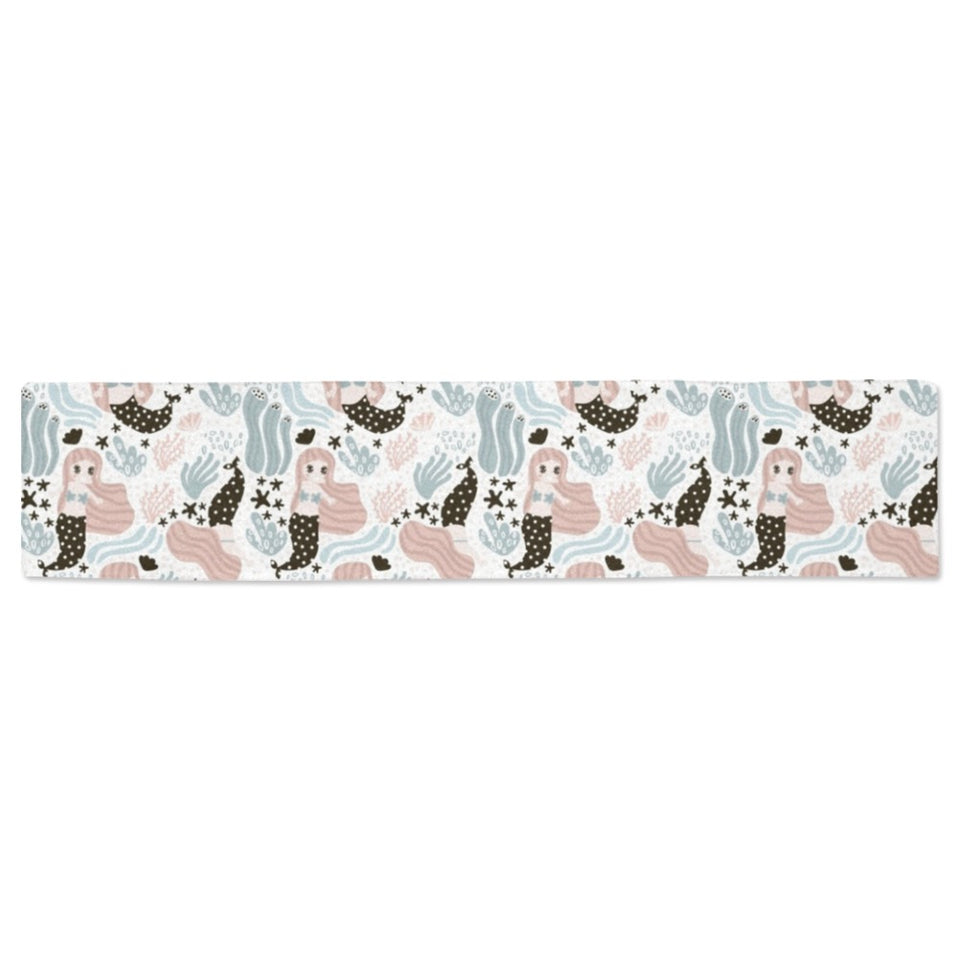 cute mermaid pattern Table Runner