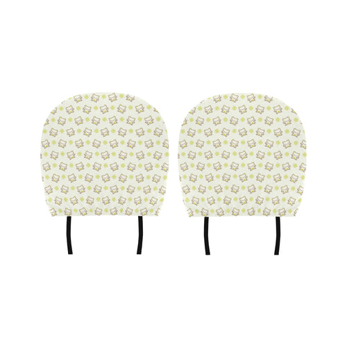 Cute cartoon frog baby pattern Car Headrest Cover