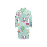 Hot Air Balloon design Pattern Men's Long Sleeve Belted Night Robe