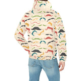 Mustache Beard Pattern Print Design 03 Men's Padded Hooded Jacket