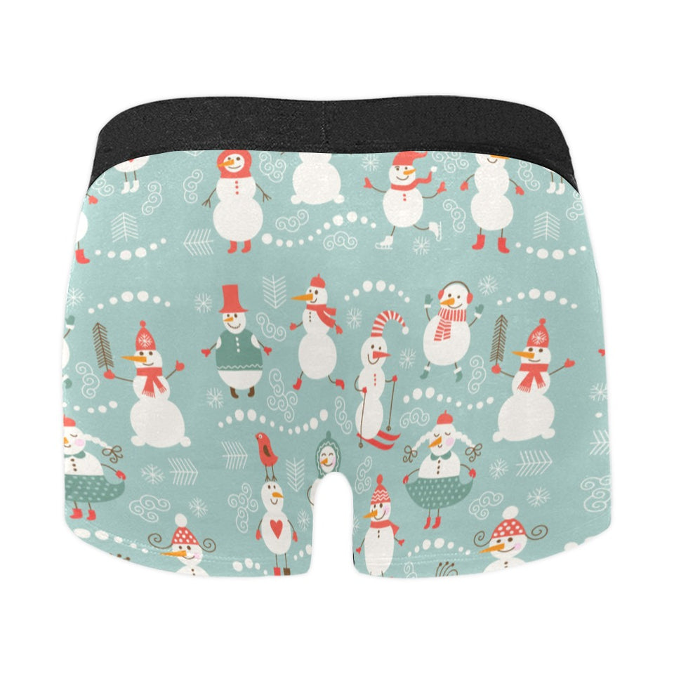Cute snowman pattern Men's All Over Print Boxer Briefs Men's Underwear