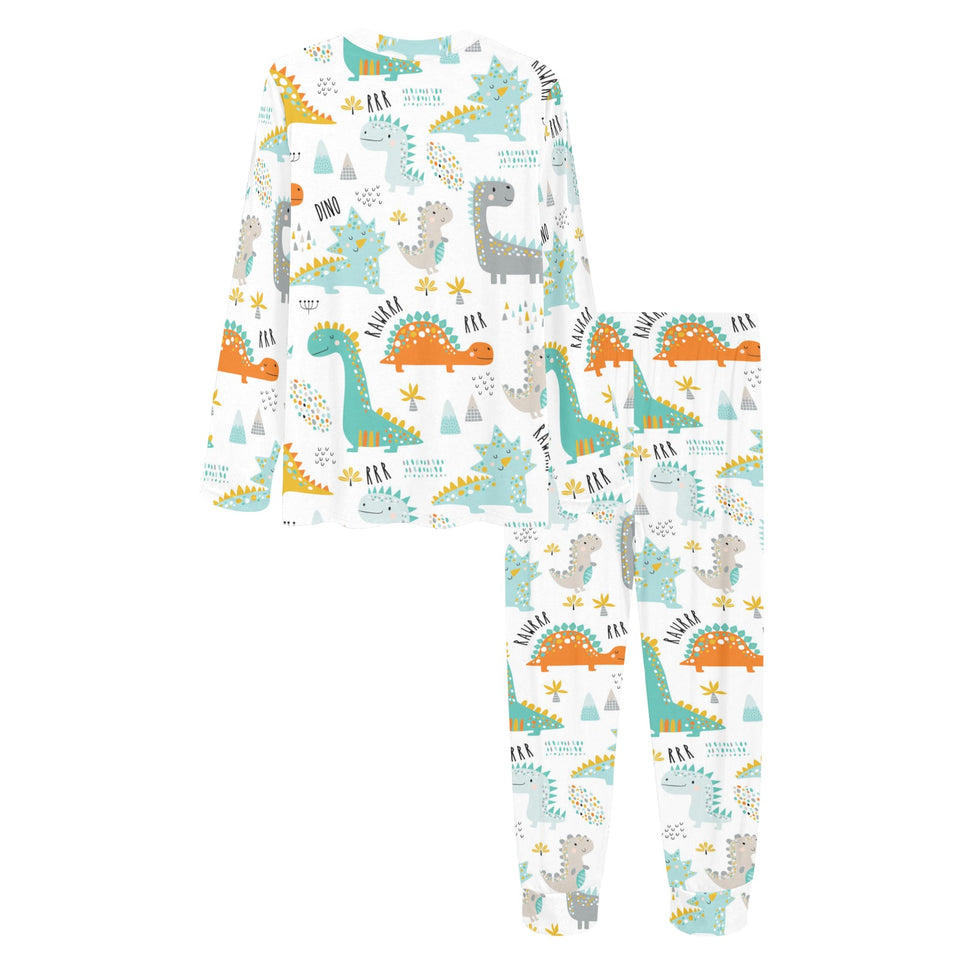 Cute funny kids dinosaurs pattern Women's All Over Print Pajama Set