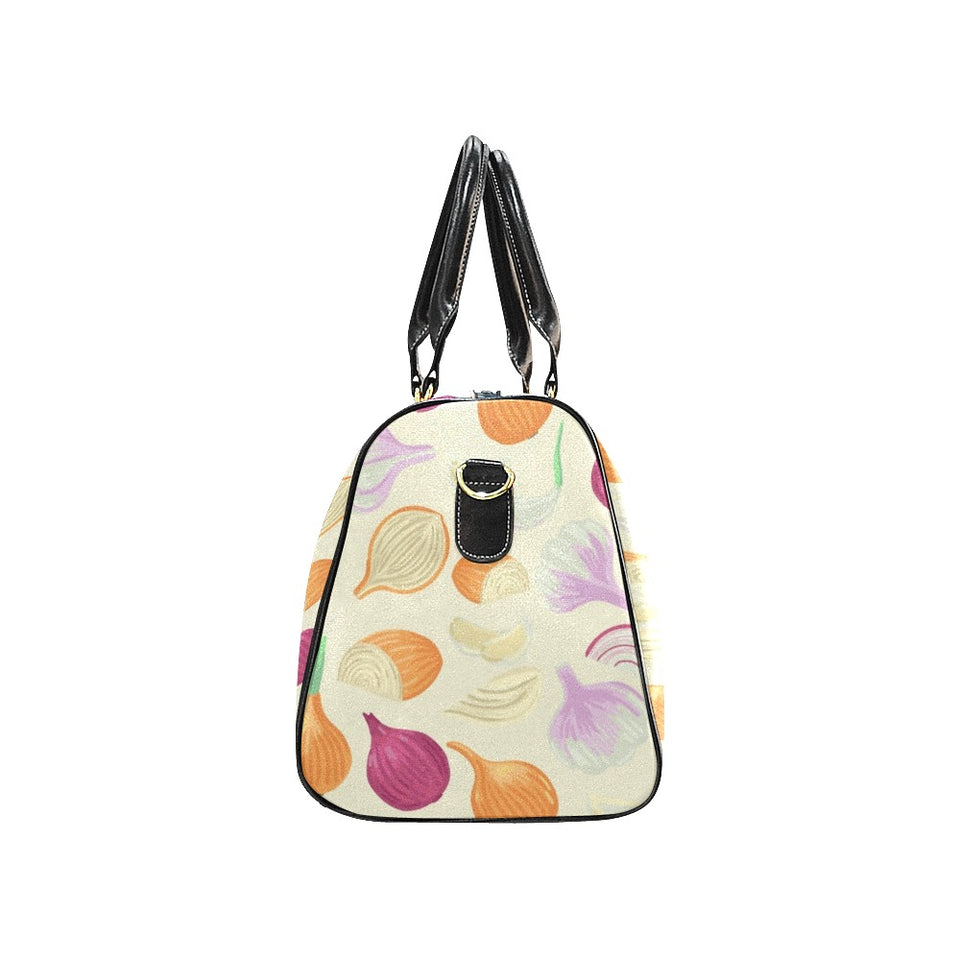 Onion garlic white red pattern Travel Bag