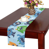 Alien Pattern Print Design 04 Table Runner