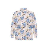 Cute peacock pattern Men's Long Sleeve Polo Shirt