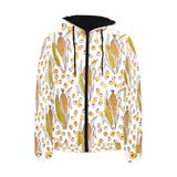 Corn Pattern Print Design 02 Men's Padded Hooded Jacket