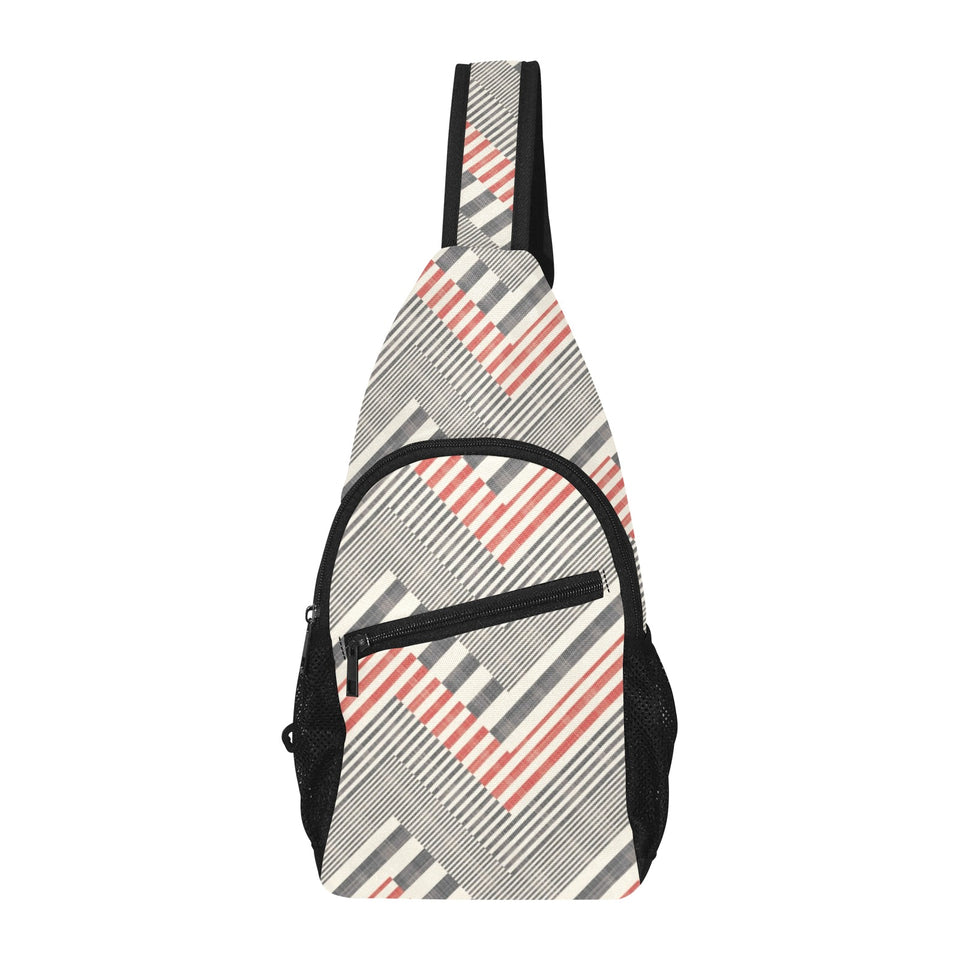 zigzag chevron striped pattern All Over Print Chest Bag
