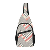 zigzag chevron striped pattern All Over Print Chest Bag