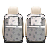 cute raccoons leaves pattern Car Seat Back Organizer