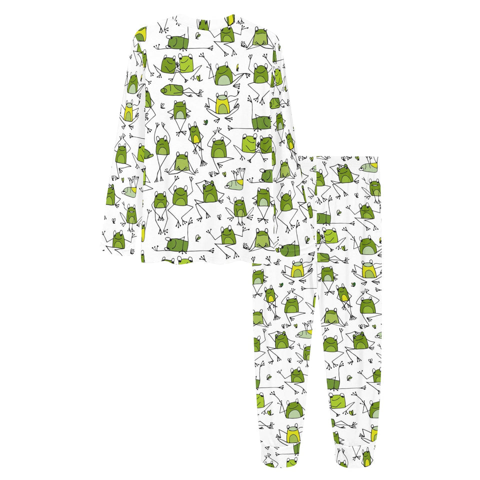 Sketch funny frog pattern Women's All Over Print Pajama Set