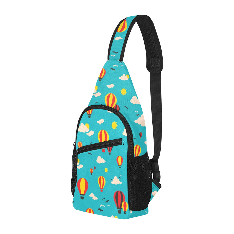 Hot Air Balloon Sky Pattern All Over Print Chest Bag