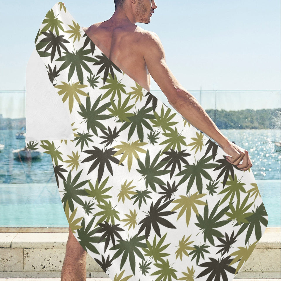 Canabis Marijuana Weed Pattern Print Design 05 Beach Towel