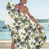 Canabis Marijuana Weed Pattern Print Design 05 Beach Towel