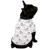 Cute french bulldog pattern All Over Print Pet Dog Round Neck Fuzzy Shirt