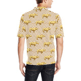Rhino yellow theme pattern Men's All Over Print Polo Shirt