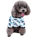 polar bear winter snow pattern All Over Print Pet Dog Round Neck Fuzzy Shirt