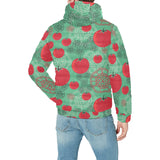 Tomato design pattern Men's Padded Hooded Jacket