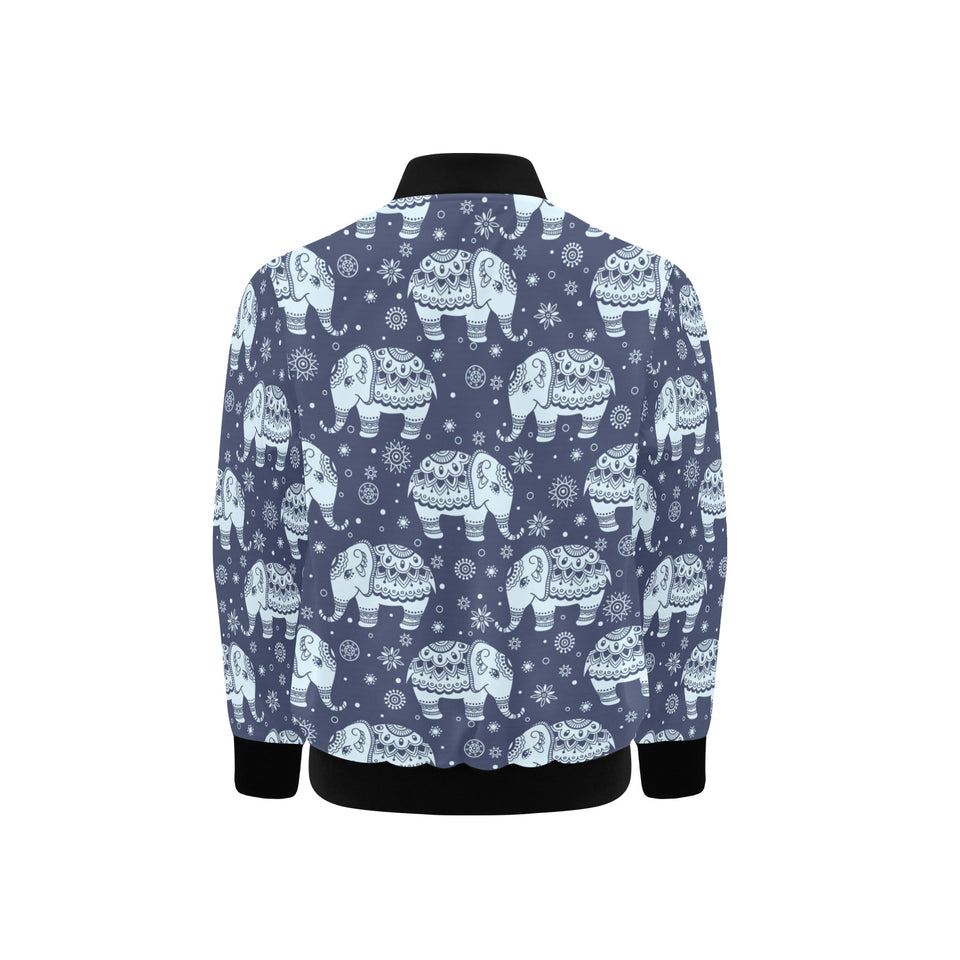 Elephant tribal design pattern Kids' Boys' Girls' Bomber Jacket