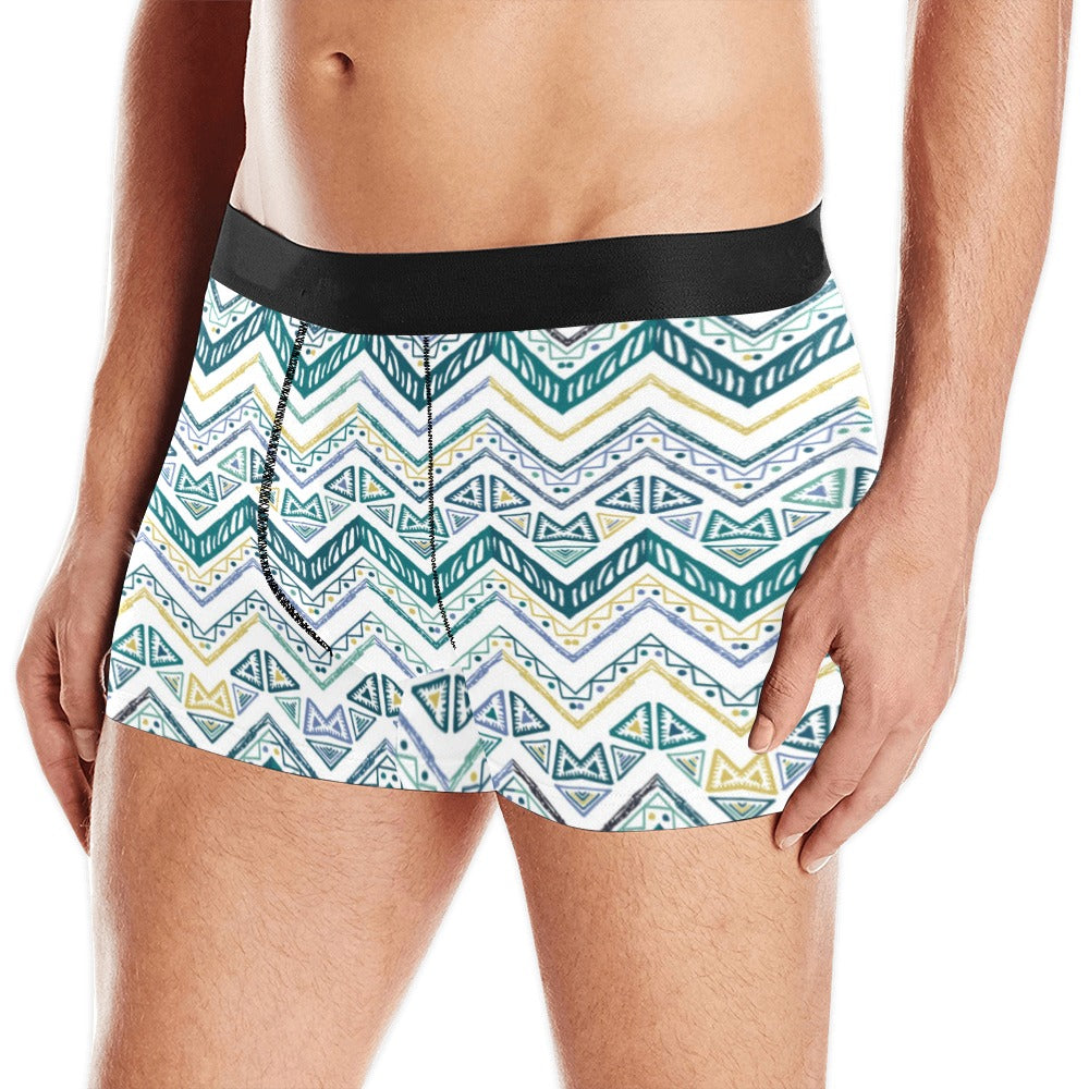 zigzag  chevron paint design pattern Men's All Over Print Boxer Briefs Men's Underwear