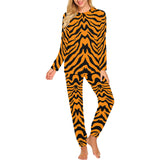 Bengal tigers skin print pattern Women's All Over Print Pajama Set