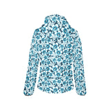 Hibiscus Pattern Print Design 04 Women's Padded Hooded Jacket