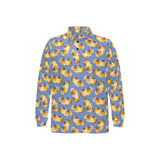 Guinea Pig Pattern Print Design 02 Men's Long Sleeve Polo Shirt
