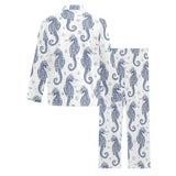 Seahorse pattern background Men's Long Pajama Set