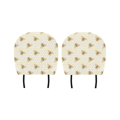 Bee honeycomb seamless design pattern Car Headrest Cover