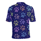 Dog Paws Pattern Print Design 02 Men's All Over Print Polo Shirt