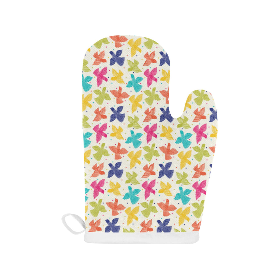 Pigeon Pattern Print Design 01 Heat Resistant Oven Mitts