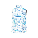 Watercolor dolphin pattern Women's Padded Vest