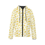 Potato Chips Pattern Print Design 02 Women's Padded Hooded Jacket