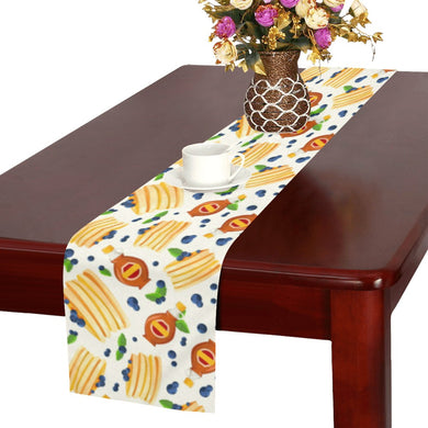 Pancake Pattern Print Design 02 Table Runner