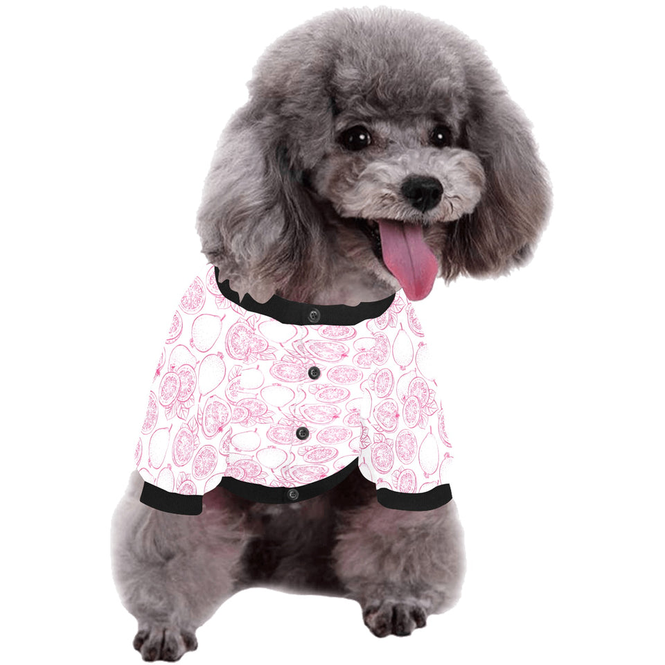 Sketch guava pattern All Over Print Pet Dog Round Neck Fuzzy Shirt