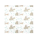 Cute Rhino pattern background Gauze Curtain