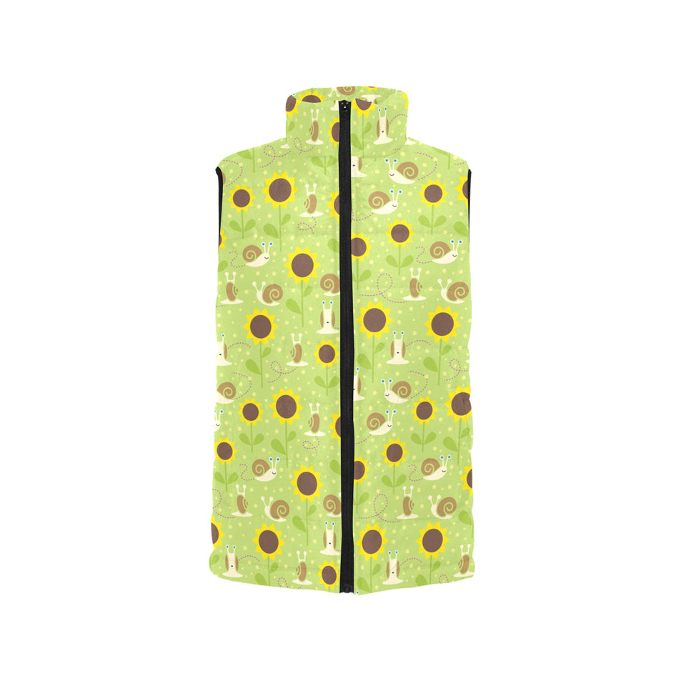 Snail Pattern Print Design 01 Women's Padded Vest