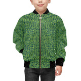 Crocodile Skin Printed Kids' Boys' Girls' Bomber Jacket