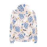 Cute peacock pattern Men's Padded Hooded Jacket