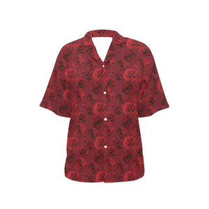 Rose Pattern Print Design 03 Women's All Over Print Hawaiian Shirt