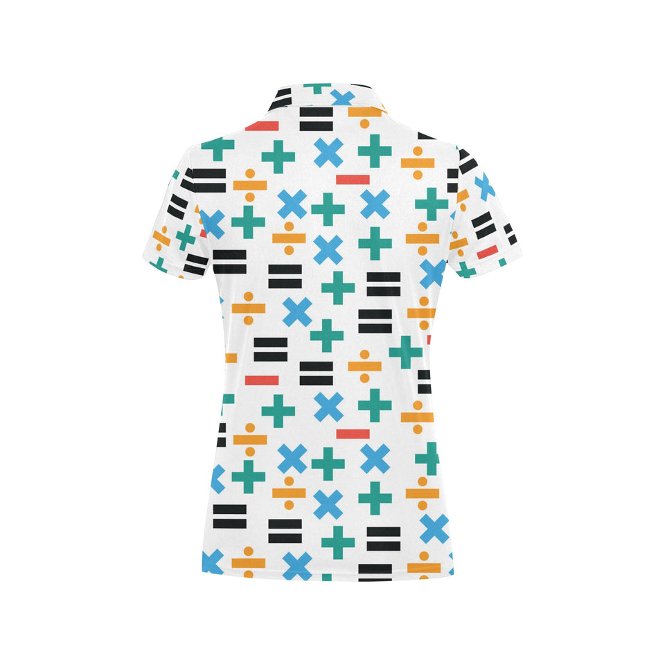 Math Pattern Print Design 05 Women's All Over Print Polo Shirt