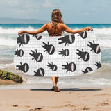 Ninja pattern plaid background Beach Towel