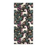 Unicorns forest background Beach Towel