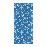 Airplane pattern in the sky Beach Towel