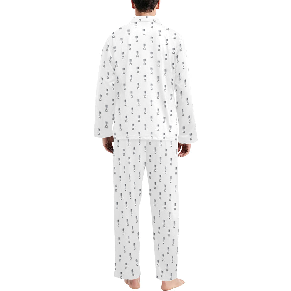 Engine Piston Background Pattern Print Design 01 Men's Long Pajama Set