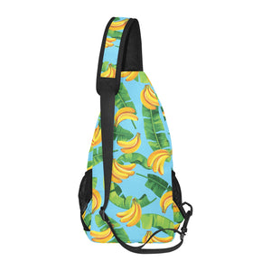 banana leaves banana design pattern All Over Print Chest Bag