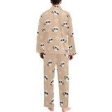 Cute raccoon heart pattern Men's Long Pajama Set