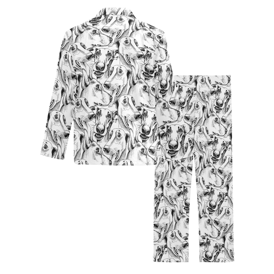 Greyhound Pattern Print Design 01 Men's Long Pajama Set